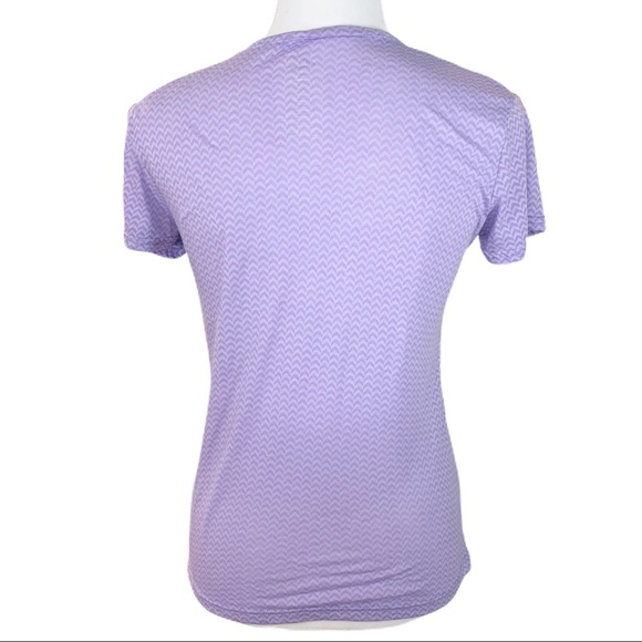 🎀 Avia Purple Chevron Print Workout Tee- M - Picture 5 of 9